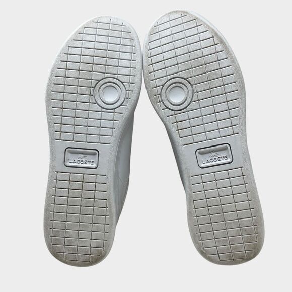 Lacoste Sneakers Mens 8.5 White Leather Low Top Casual Tennis Carnaby Pro Shoes - Picture 8 of 10